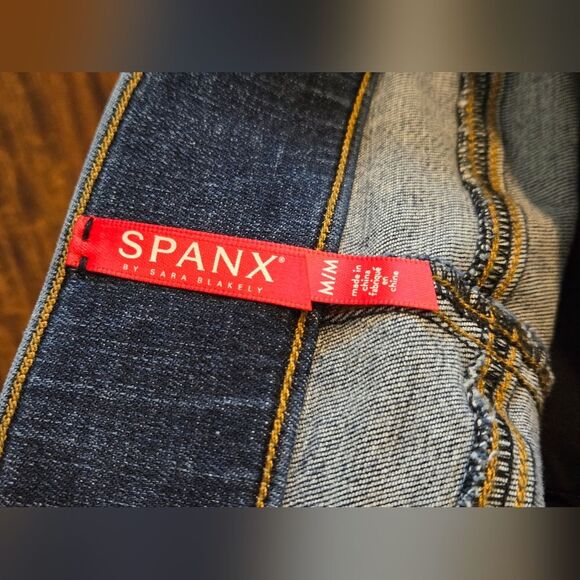 SPANX Distressed Ankle Released Hem Skinny Jeans size M - Picture 6 of 9